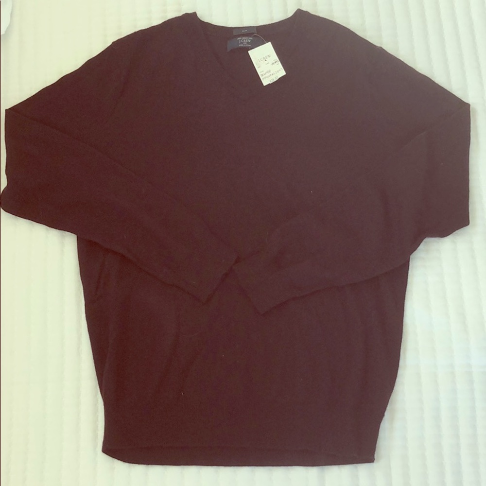 J-Crew V-Neck Sweater (Maroon)